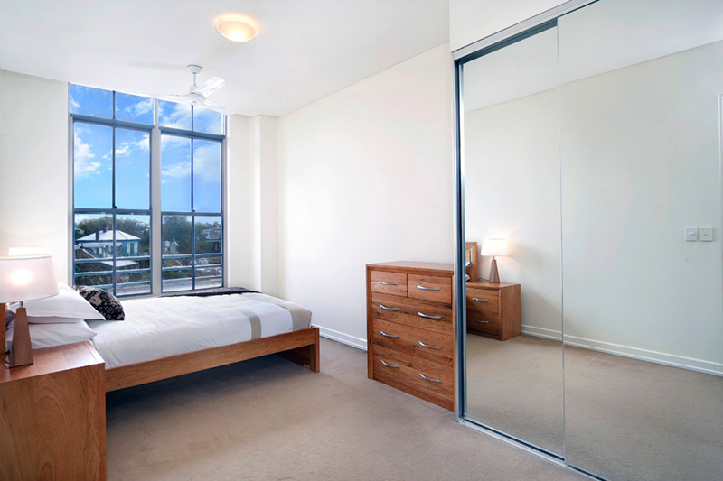 Furnished master bedroom in the Balmain executive residence