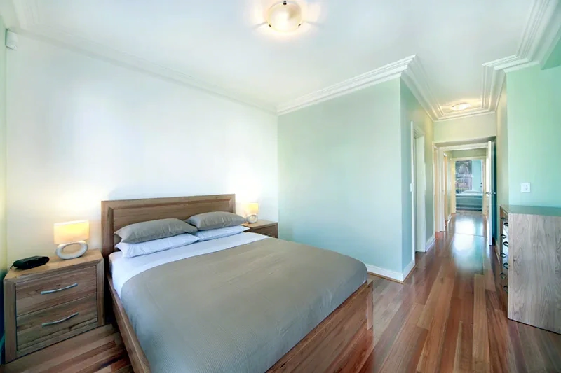 Master bedroom in the Balmain residence
