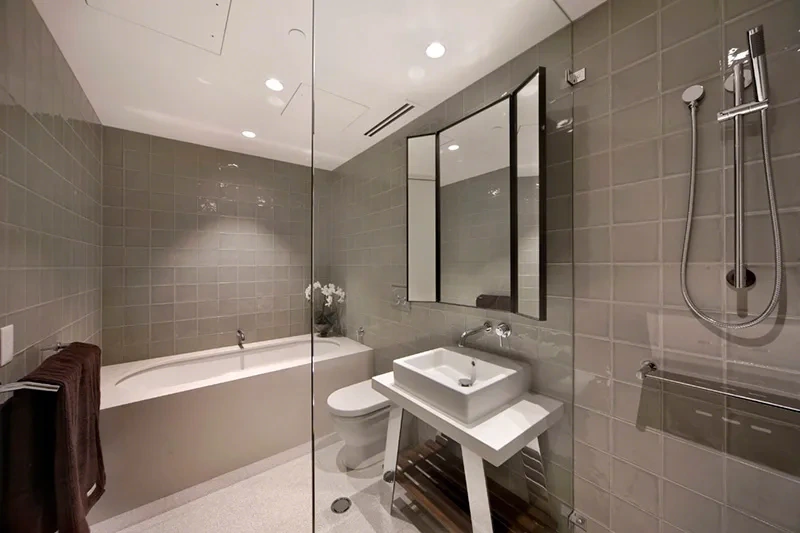 Bathroom with walk-in shower