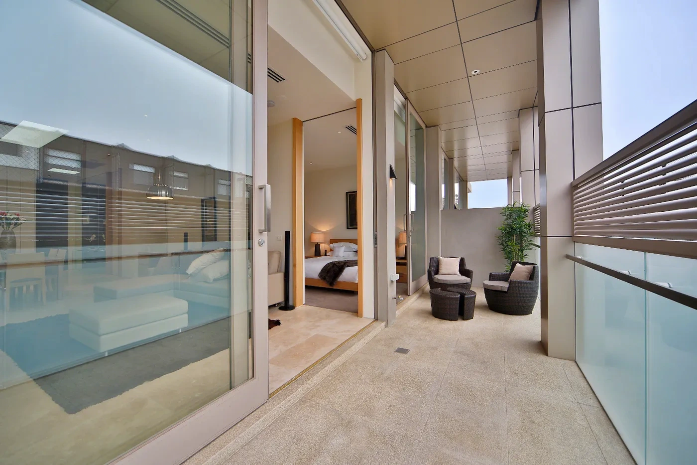 Private balcony at the Brighton penthouse