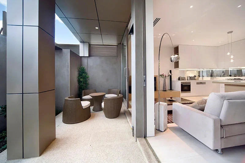 Balcony flowing to the open-plan living area