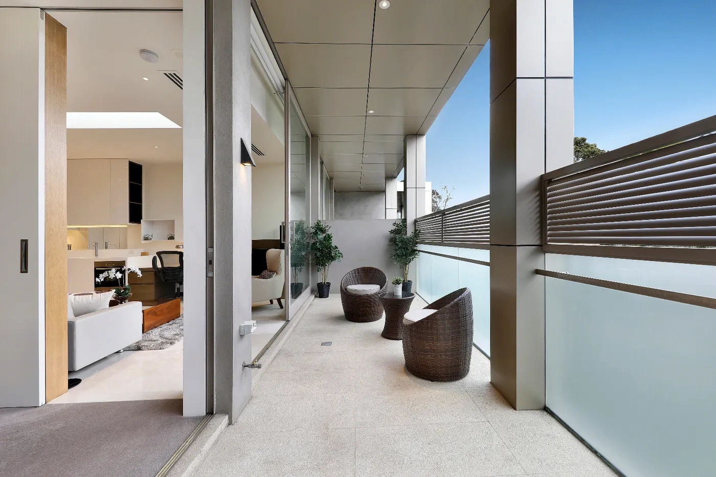 Private balcony at the Brighton penthouse