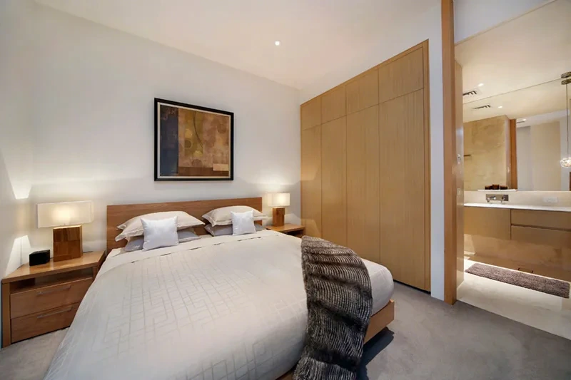 Master bedroom in the Brighton penthouse