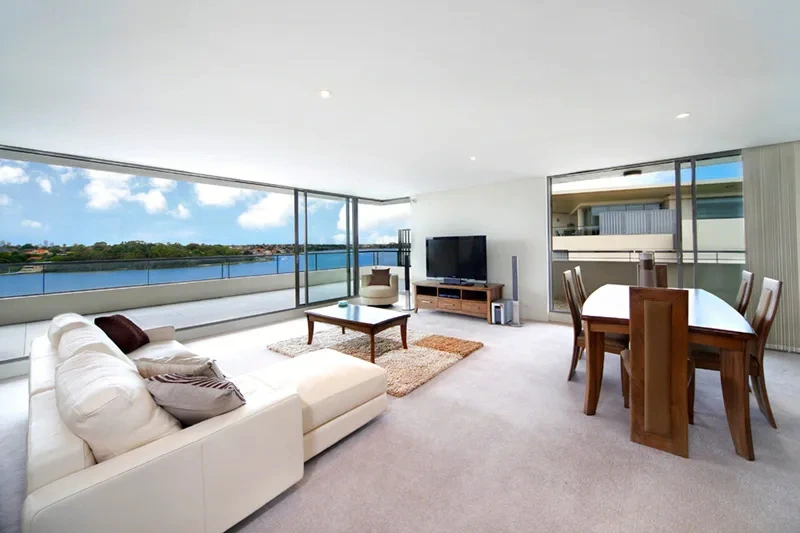 Spacious open-plan living area