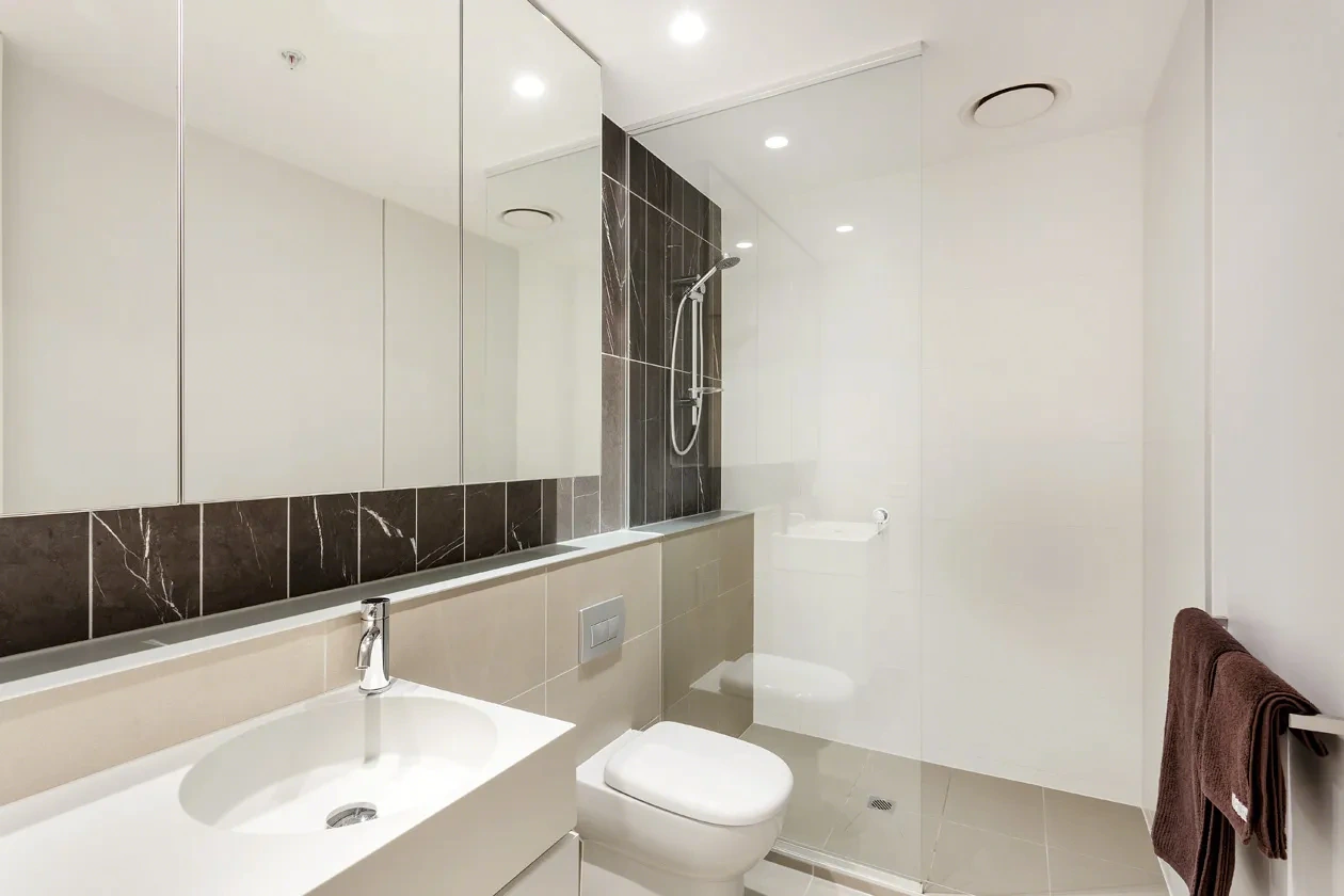 Stylish furnished bathroom in the Malvern residence