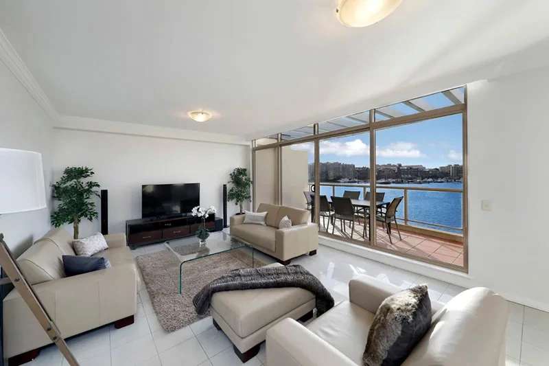 Furnished waterfront living area in Rozelle