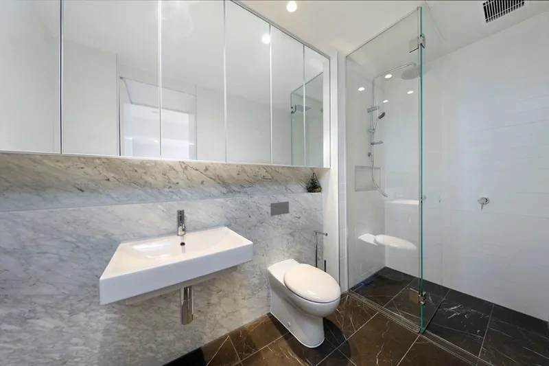 Stylish furnished bathroom in the Toorak residence